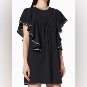 Isabel Marant Étoile black embroidered dress
